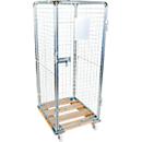 Conteneur sur roulettes, avec châssis mobile en bois, 724 x 815 x 1800 mm